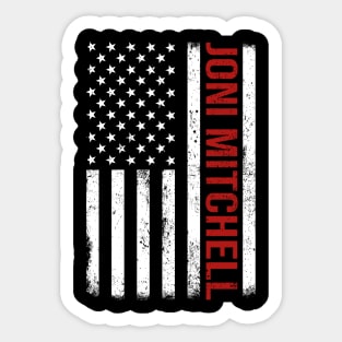 Graphic Joni Mitchell Proud Name US American Flag Birthday Gift Sticker